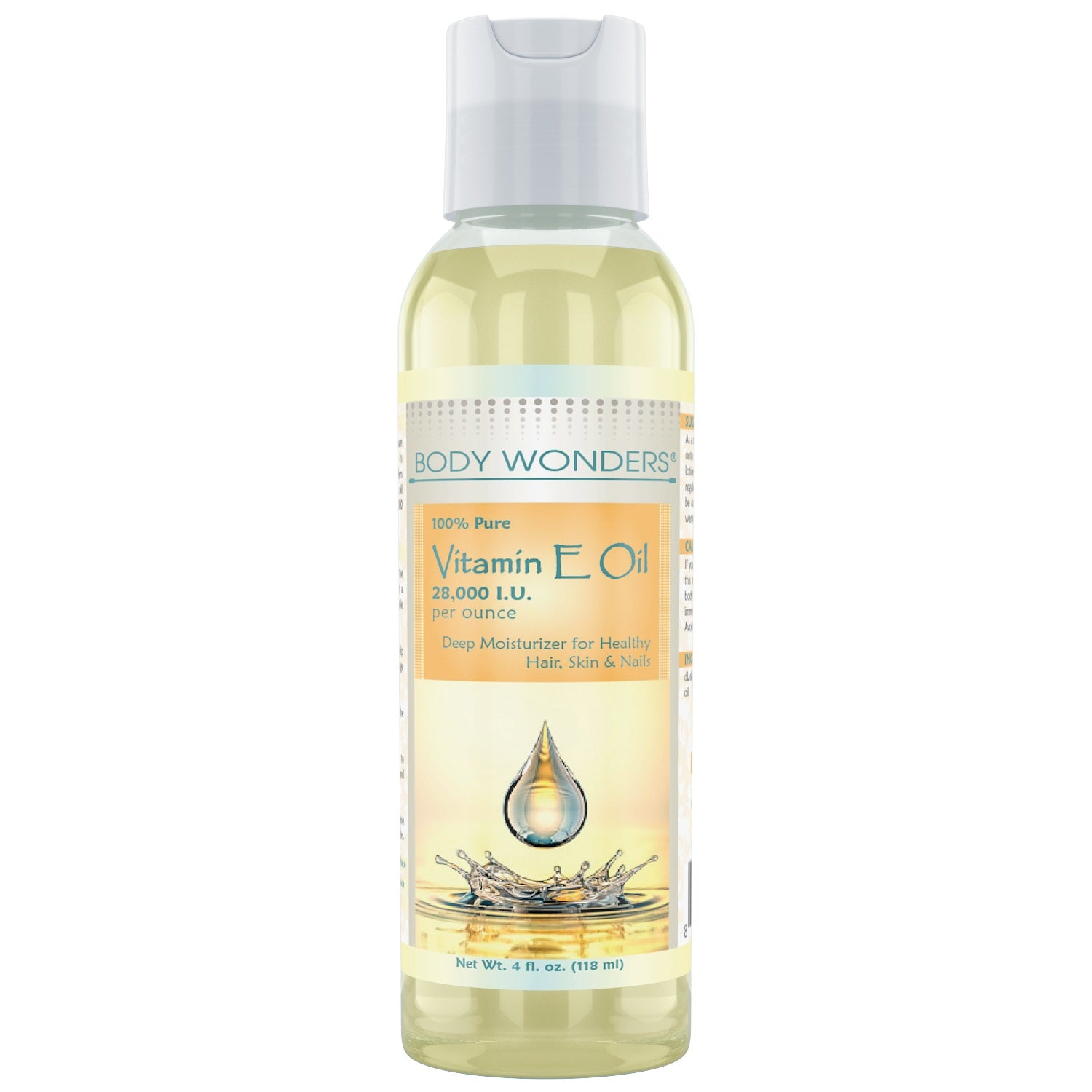 Body Wonders Vitamin E Oil | 4 Fl Oz | 118 Ml