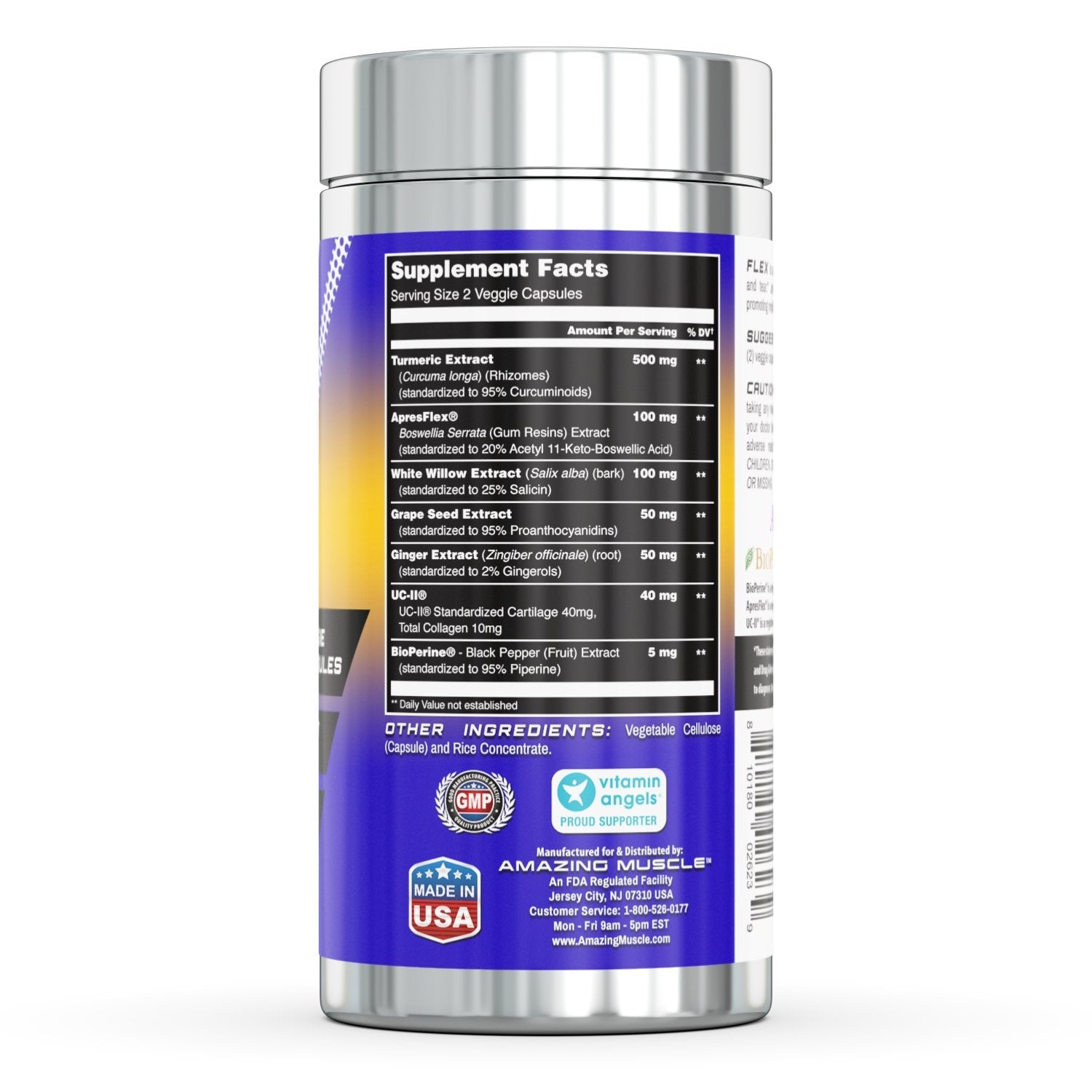 Amazing Muscle Flex | Joint & Flexibility Support | 60 Veggie Capsules