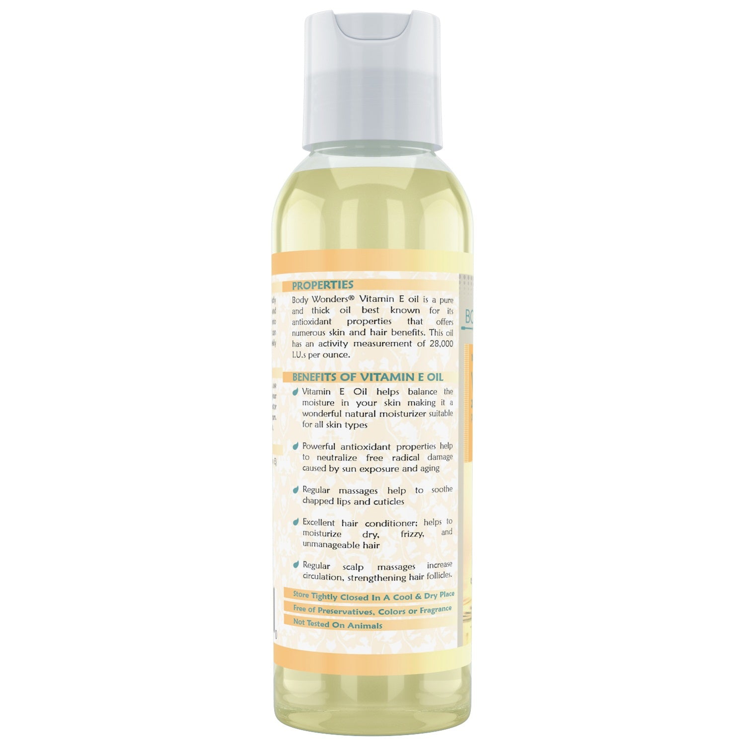 Body Wonders Vitamin E Oil | 4 Fl Oz | 118 Ml