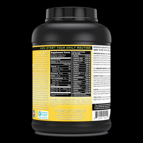 Amazing Muscle Whey Protein Isolate & Concentrate | 5 Lb | Banana