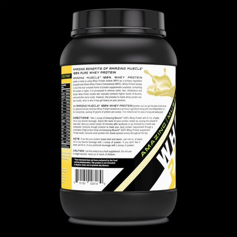 Image of Amazing Muscle Whey Protein Isolate & Concentrate | 2 Lbs | Banana