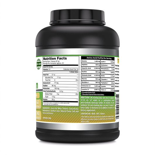 Amazing Formulas Grass Fed Whey Protein Vanilla Flavor 5 Lbs