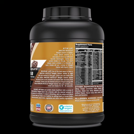 Amazing Muscle Weight Gainer Protein Powder | Chocolate Flavor | 6 Lb | 50 G Protein per Serving | 8 Servings