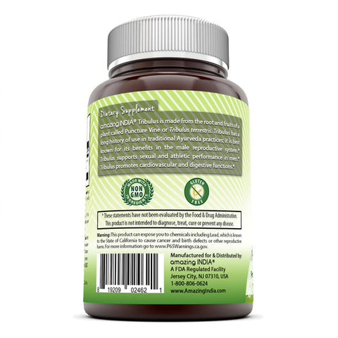 Image of Amazing India Tribulus Extract Dietary Supplement | 1000 Mg | 90 Tablets