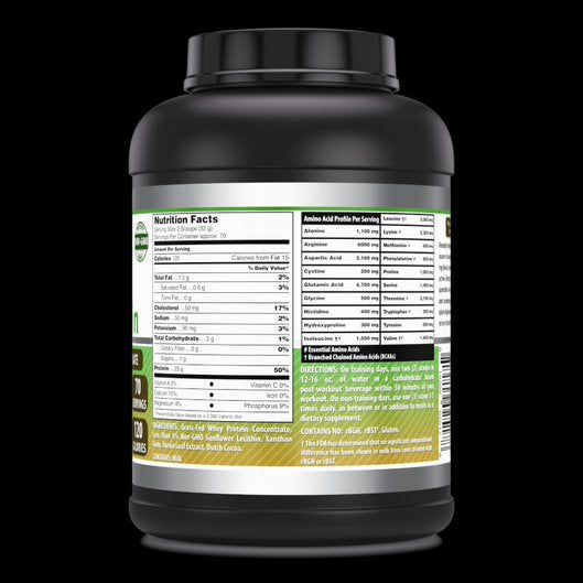 Amazing Formulas Grass FED Whey Protein | 5 Lbs | Chocolate Flavor