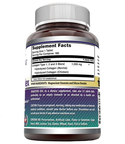 Image of Amazing Formulas Collagen Complex | 1000 Mg | 180 Tablets