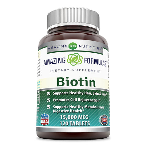 Image of Amazing Formulas Biotin 15000 mcg 120 Tablets