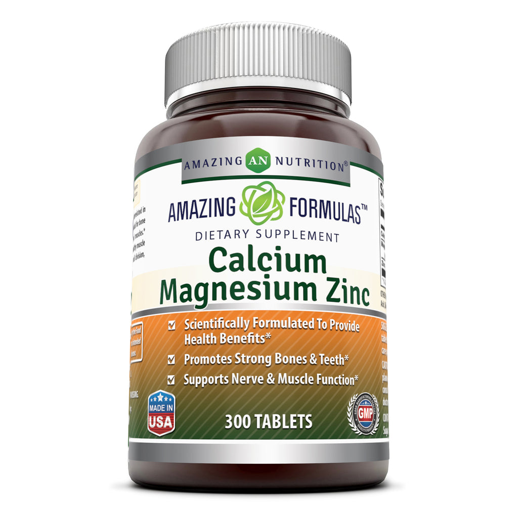 Amazing Formulas Calcium Magnesium Zinc | 300 Tablets