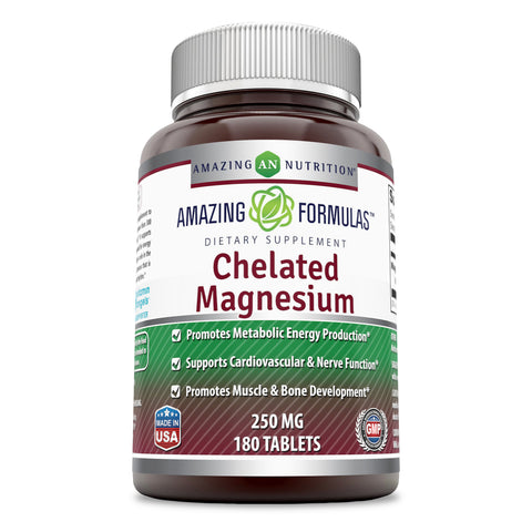 Image of Amazing Formulas Chelated Magnesium | 250 Mg | 180 Tablets