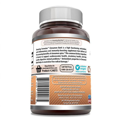 Image of Amazing Formulas Cinnamon Bark 500 mg 200 Capsules