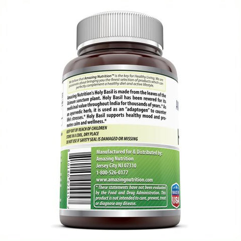 Image of Amazing Formulas Holy Basil Dietary Supplement 500 Mg 120 Capsules