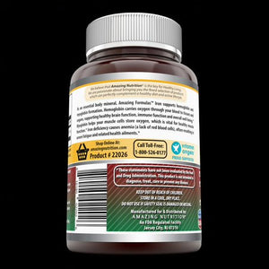 Amazing Formulas Iron as Ferrous Sulfate | 65 Mg | 120 Tablets