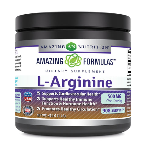 Image of Amazing Formulas L-Arginine 1 lb Powder (Approx. 454 Servings)