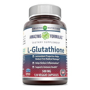 Amazing Formulas L-Glutathione | 500 Mg | 120 Veggie Capsules