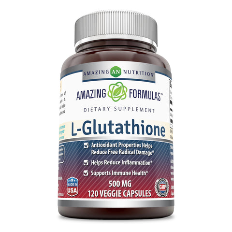 Image of Amazing Formulas L-Glutathione | 500 Mg | 120 Veggie Capsules