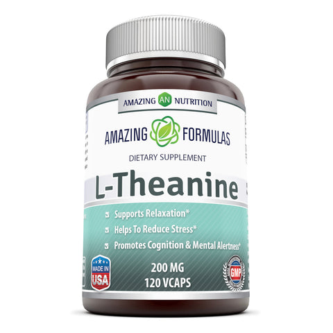 Image of Amazing Formulas L-Theanine | 200 Mg | 120 Veggie Capsules