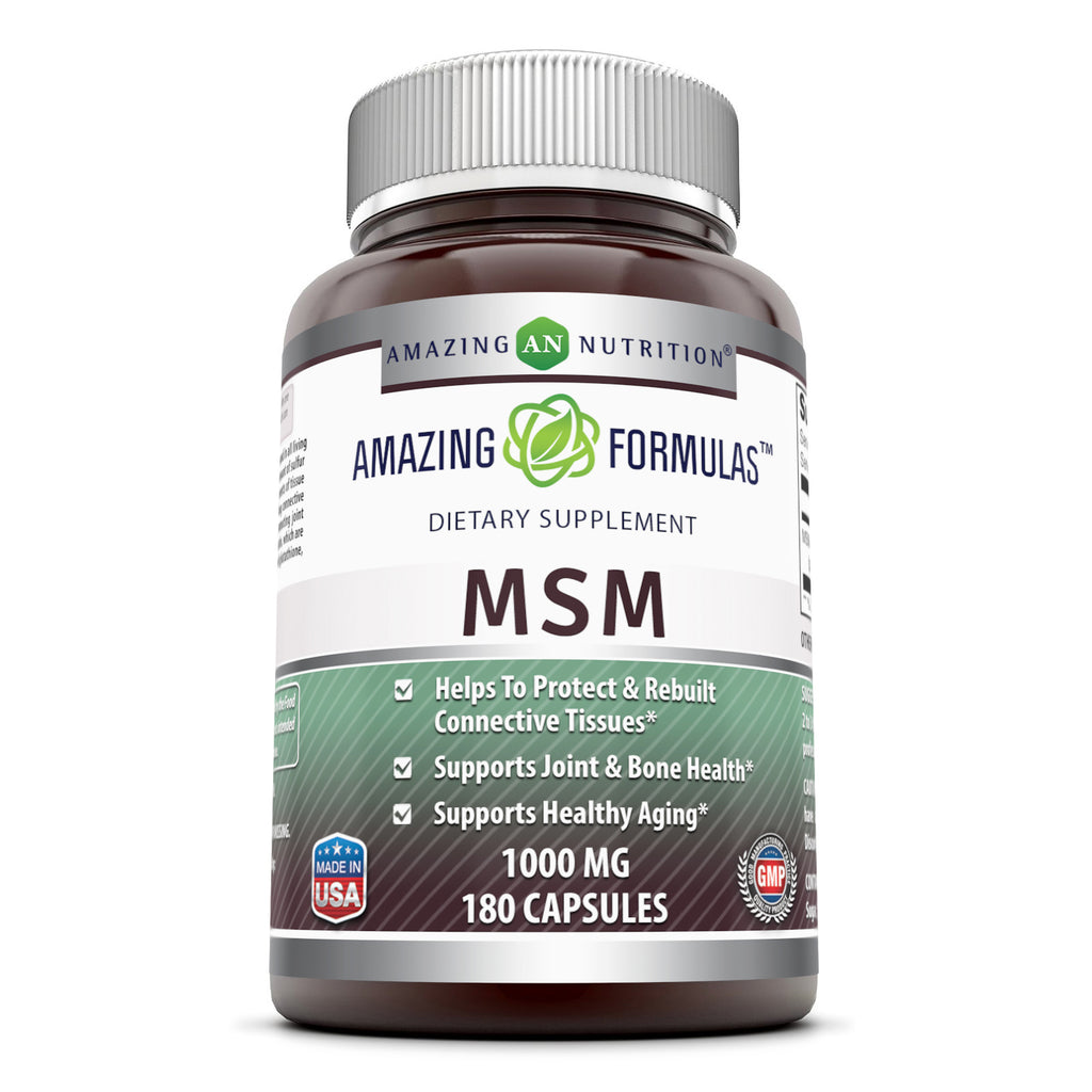 Amazing Formulas MSM | 1000 Mg | 180 Capsules