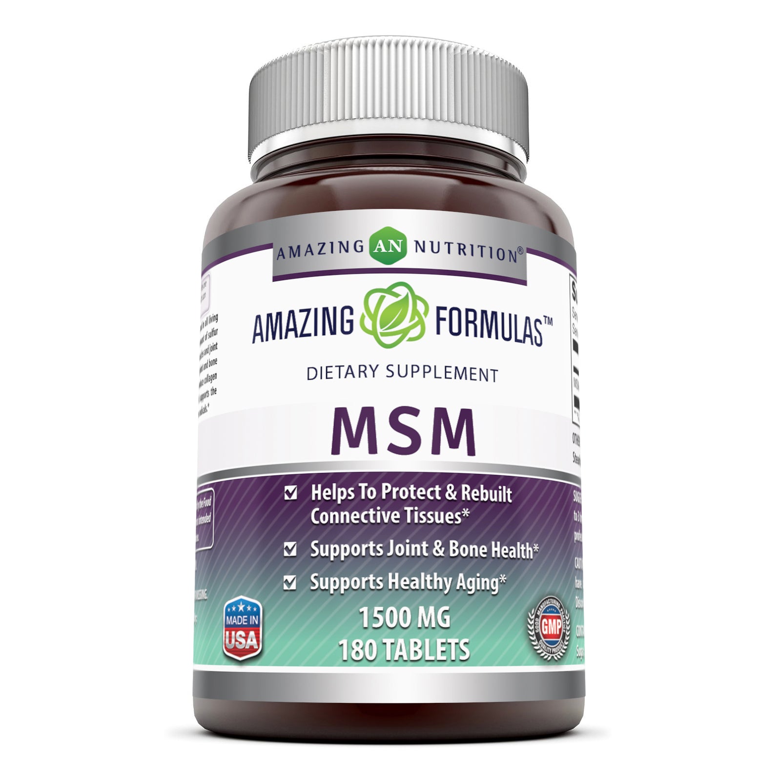Amazing Formulas MSM |  1500 Mg | 180 Tablets