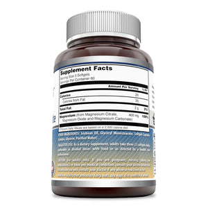 Amazing Formulas Magnesium Citrate 400 mg 180 softgels