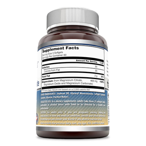 Image of Amazing Formulas Magnesium Citrate 400 mg 180 softgels