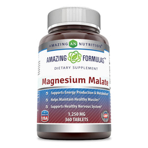 Amazing Formulas Magnesium Malate 1250 mg per Serving 360 Tablets