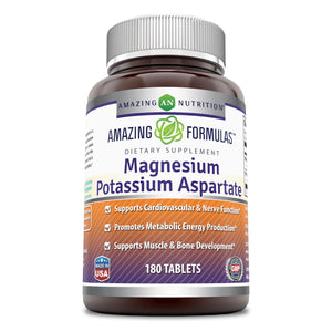 Amazing Formulas Magnesium Potassium Aspartate | 180 Tablets
