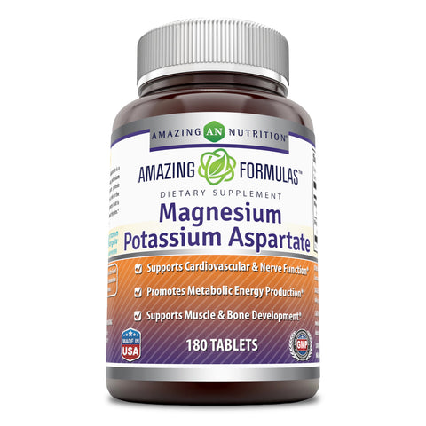 Amazing Formulas Magnesium Potassium Aspartate | 180 Tablets