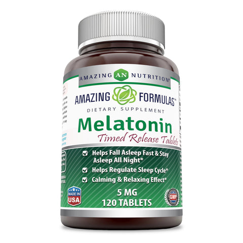 Amazing Formulas Melatonin Timed Release | 5 Mg | 120 Tablets