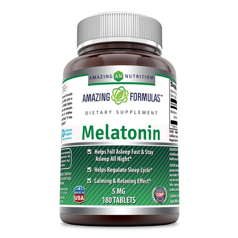 Image of Amazing Formulas Melatonin 5 Mg 180 Tablets
