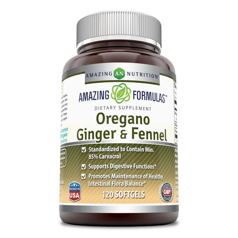 Amazing Formulas Oregano Ginger Fennel | 120 Softgels