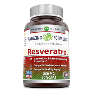 Amazing Formulas Resveratrol | 250 Mg | 60 Veggie Capsules