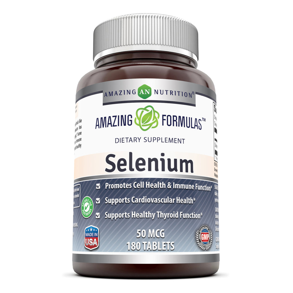 Amazing Formulas Selenium | 50 Mcg | 180 Tablets