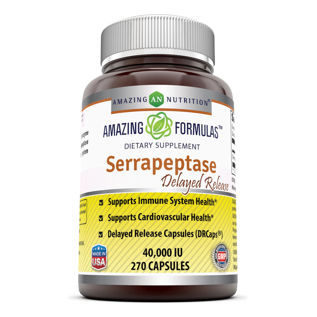 Amazing Formulas Serrapeptase 40000 IU 270 Capsules