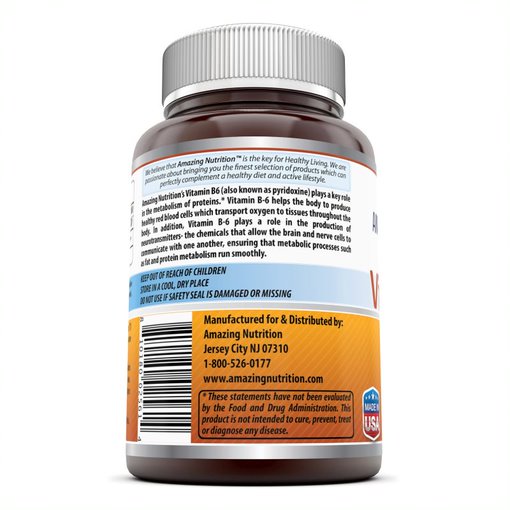Amazing Formulas Vitamin B6 | 100 Mg | 100 Tablets