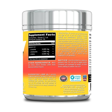 Image of Amazing Muscle BCAA - 3:1:2 Branched Chain Amino Acid 0.94 lbs. - Approx. 60 servings (Cherry Lemonade)