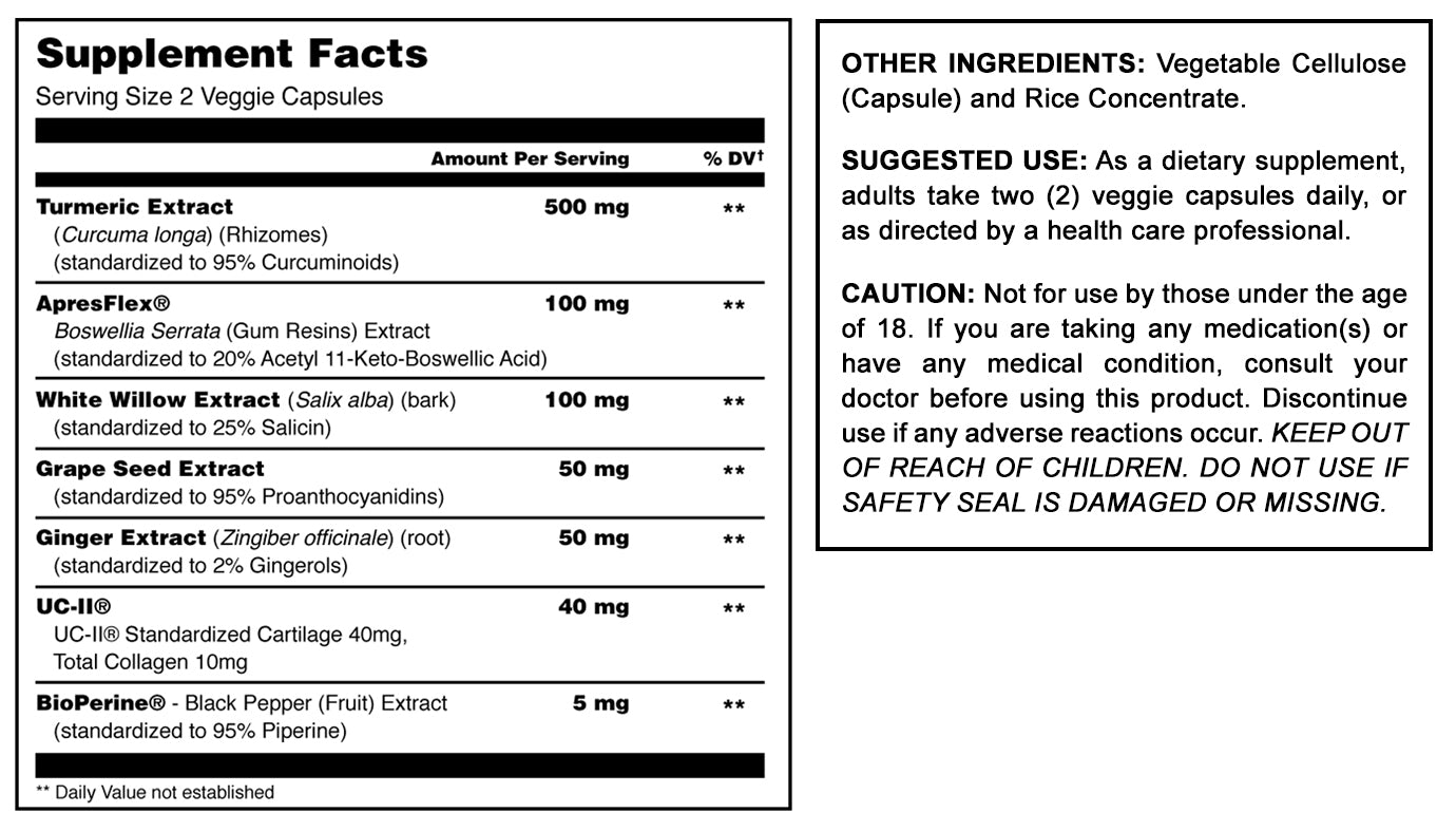 Amazing Muscle Flex | Joint & Flexibility Support | 60 Veggie Capsules