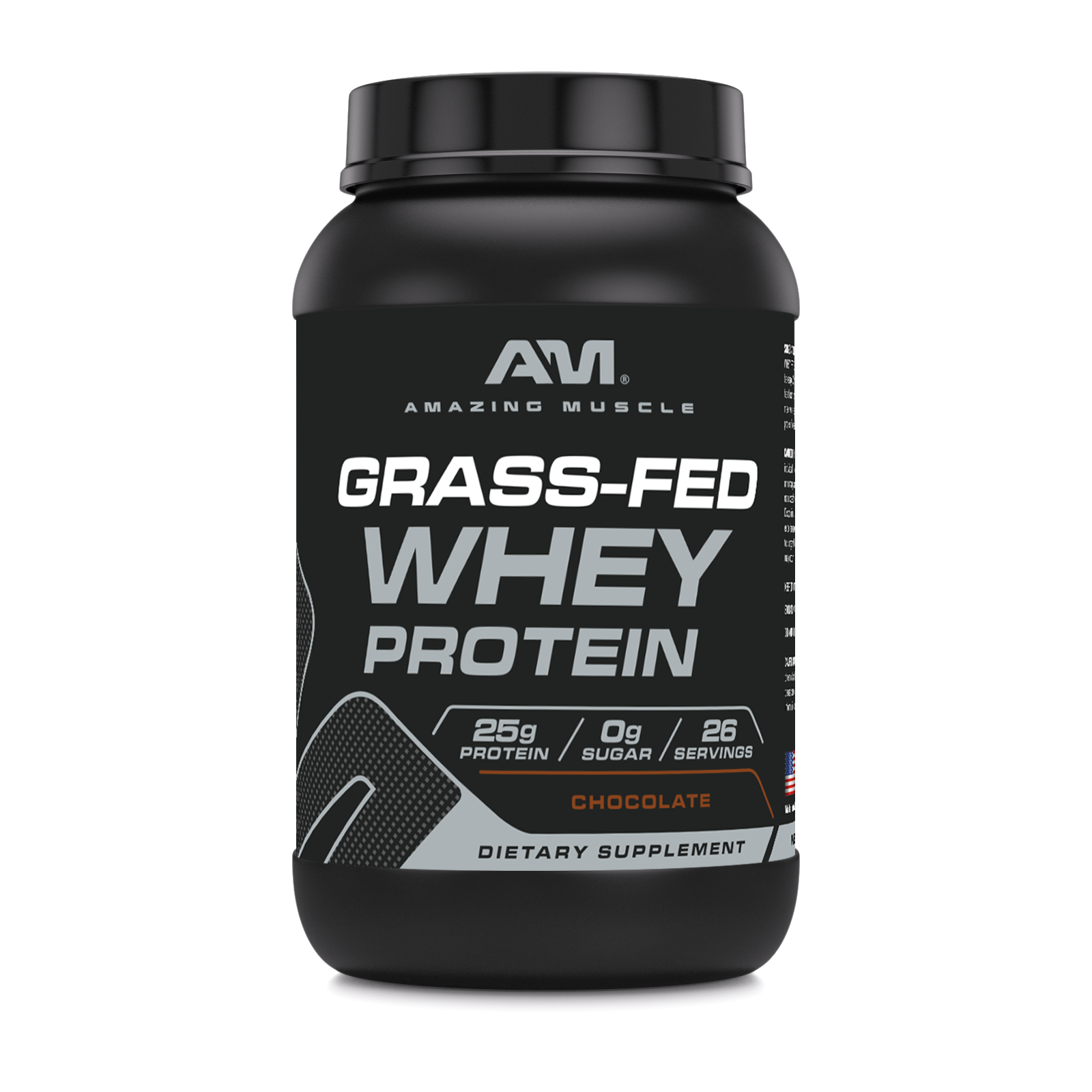 Amazing Muscle Grass Fed Whey Protein Powder | 2 Lb | 25 Grams Protein Per Serving