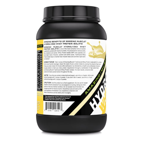 Image of Amazing Muscle Hydrolyzed Whey Protein Isolate 3 Lbs Banana Flavor