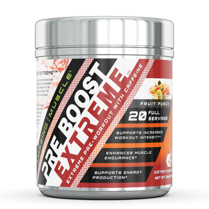 Amazing Muscle Pre Boost Extreme- Pre-Workout with Caffeine | 20 Servings | Fruit Punch