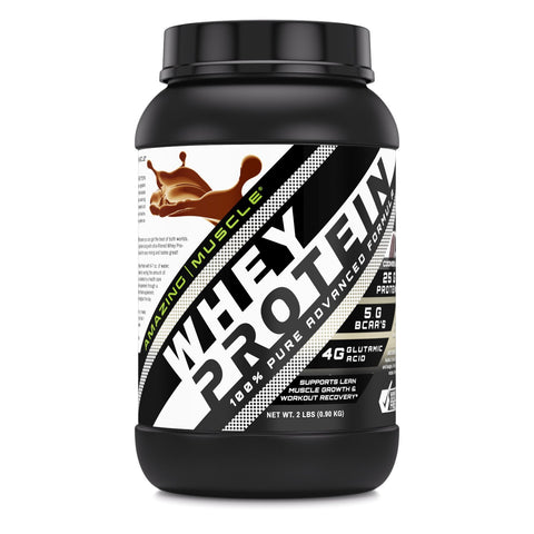 Image of Amazing Muscle Whey Protein (Isolate & Concentrate) |  2 Lbs | Cookies & Cream