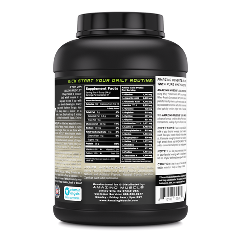 Image of Amazing Muscle Whey Protein Isolate & Concentrate | 5 Lbs | Cookies & Cream Flavor