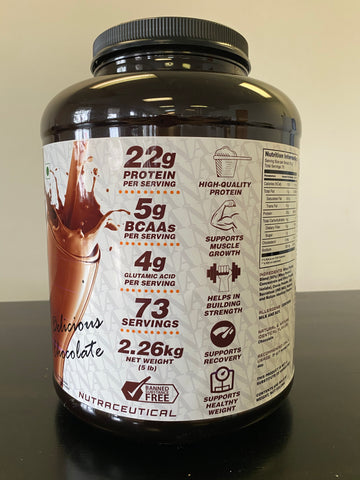 Image of Amazing Raw Whey Protein (Isolate & Concentrate) 5 Lb Chocolate Flavor