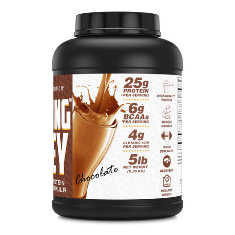 Image of Amazing Whey Whey Protein Isolate & Concentrate  | 5 Lbs | Chocolate Flavor
