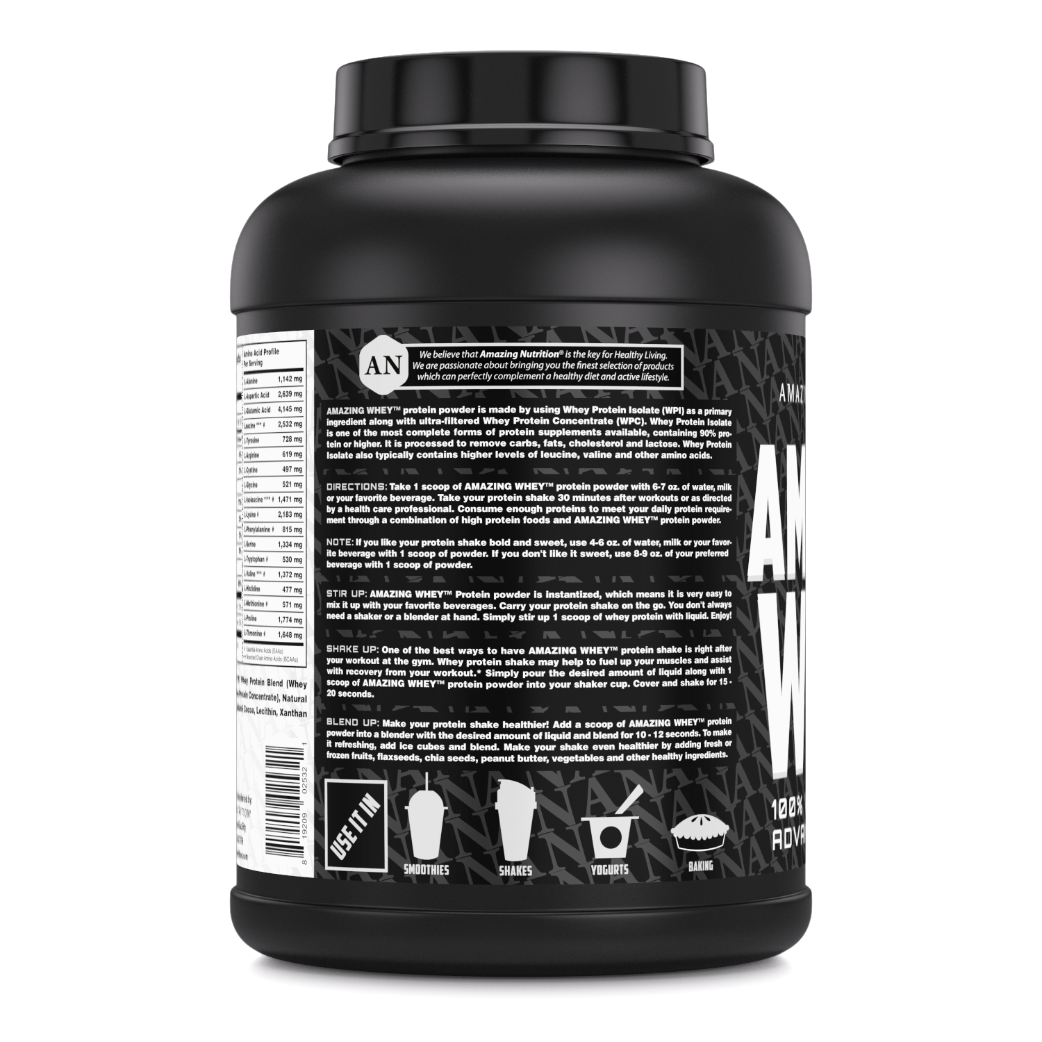 Amazing Whey Whey Protein Isolate & Concentrate | 5 Lbs |  Cookies & Cream Flavor