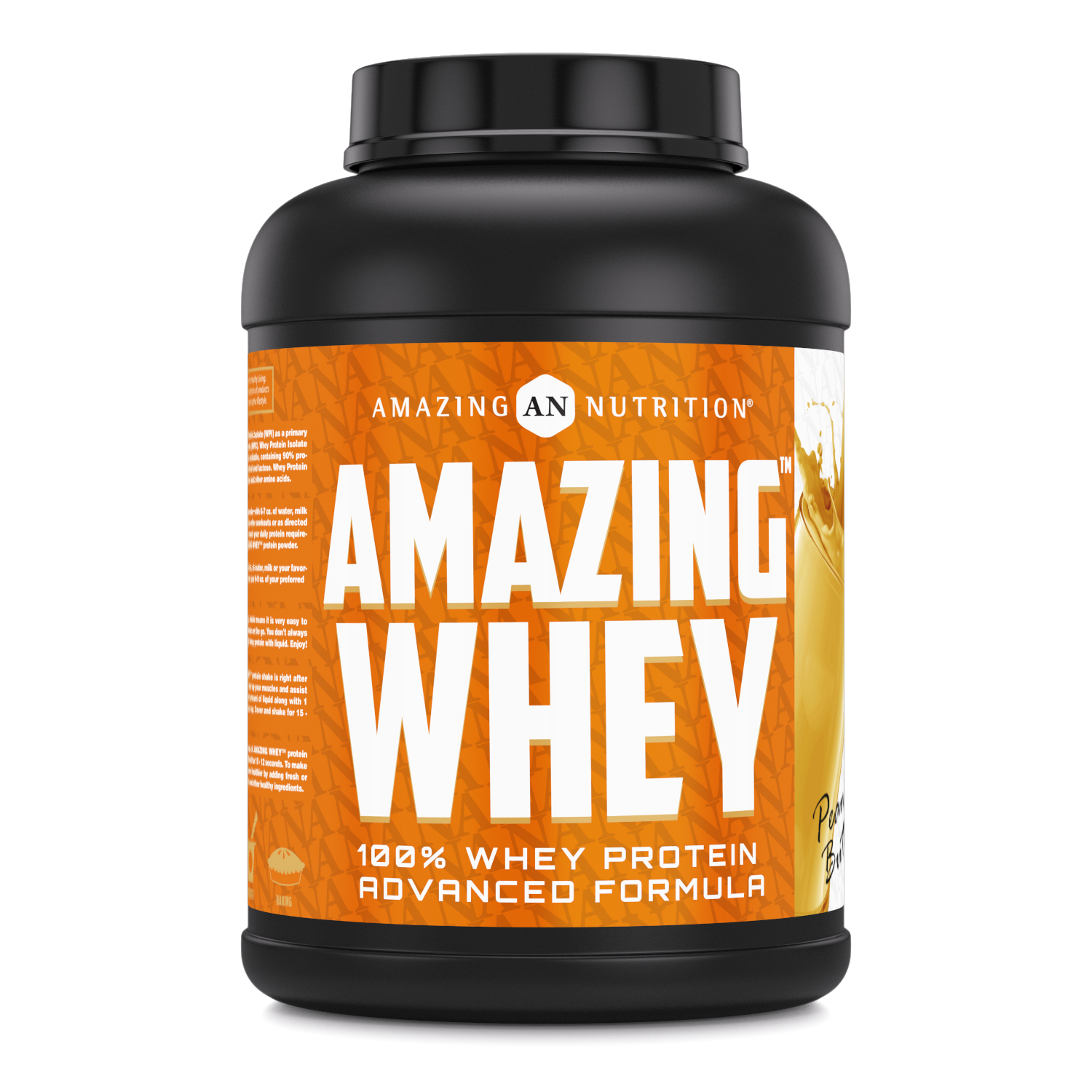 Amazing Whey Whey Protein Isolate & Concentrate | 5 Lbs | Peanut Butter Flavor