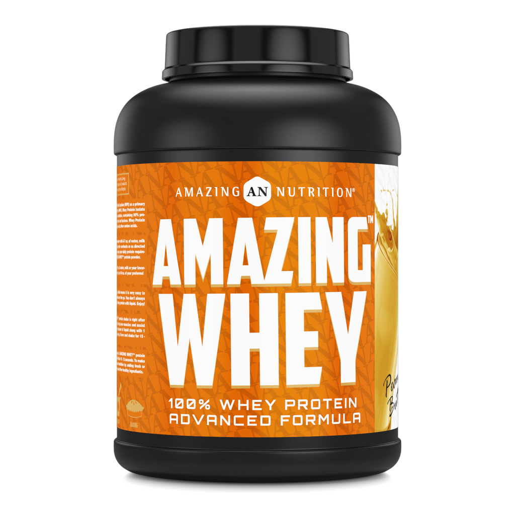 Amazing Whey Whey Protein (Isolate & Concentrate) - 5 Lb, Peanut Butter Flavor