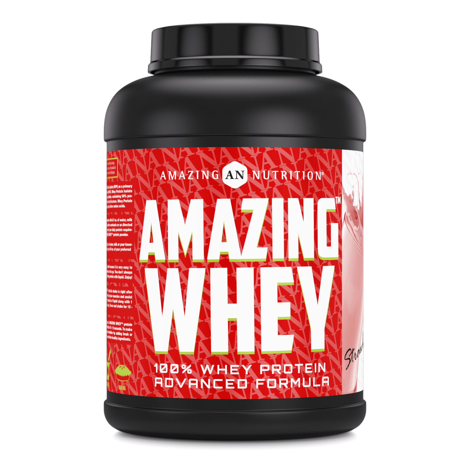 Amazing Whey Whey Protein Isolate & Concentrate  | 5 Lbs | Strawberry Flavor