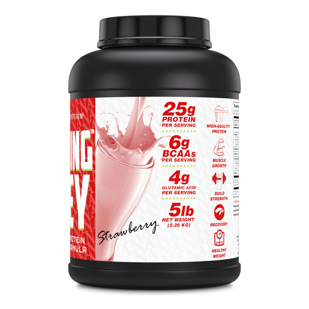 Amazing Whey Whey Protein Isolate & Concentrate  | 5 Lbs | Strawberry Flavor