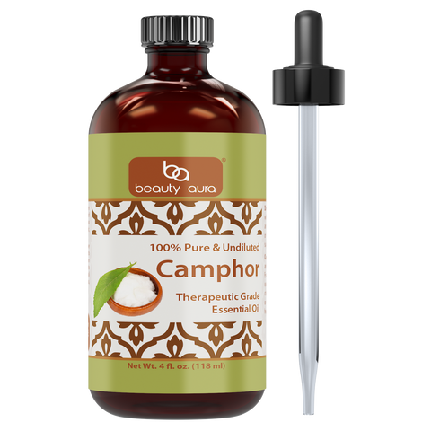 Image of Beauty Aura 100% Pure & Undiluted Camphor Therapeutic Grade Essential Oil 4 fl Oz