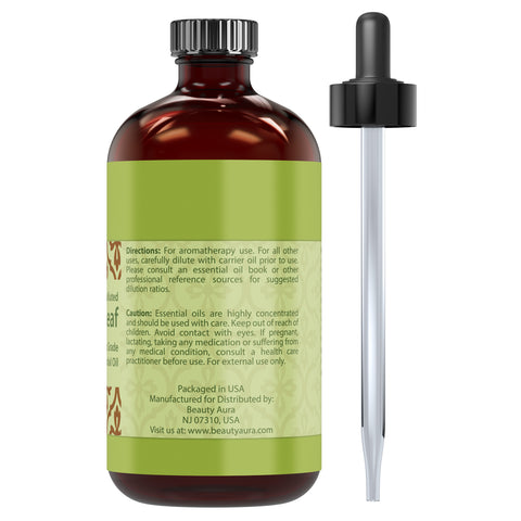 Image of Beauty Aura Cinnamon Leaf Essential Oil 4 Fl Oz 118 Ml